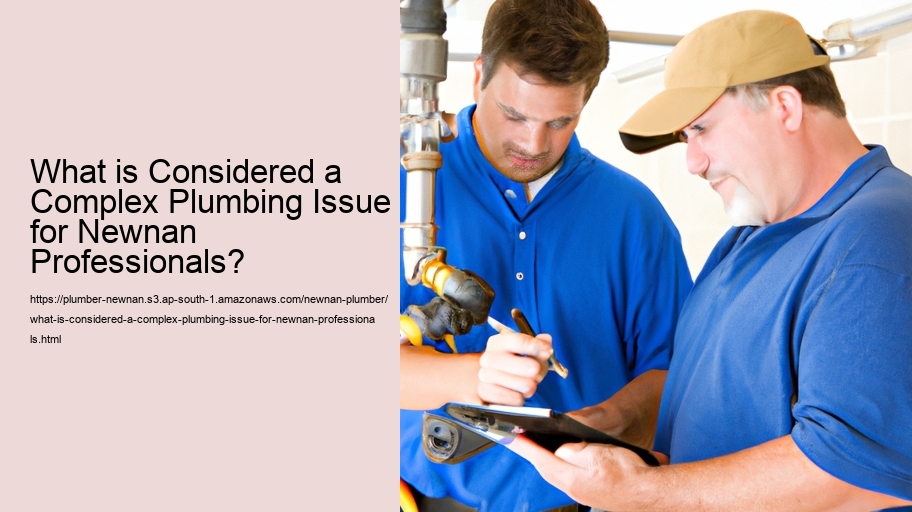 What is Considered a Complex Plumbing Issue for Newnan Professionals?